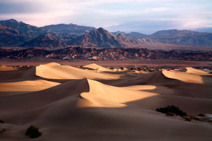 dunes in shadow in death valley