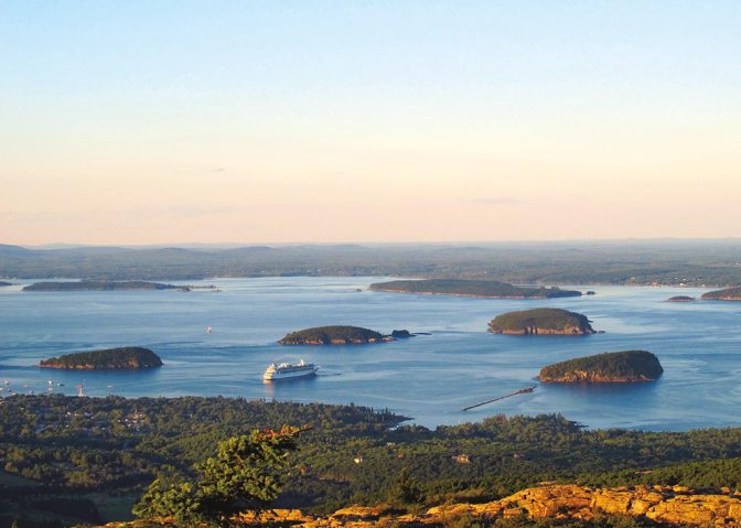 View from Cadillac Mountain in Acadia National park