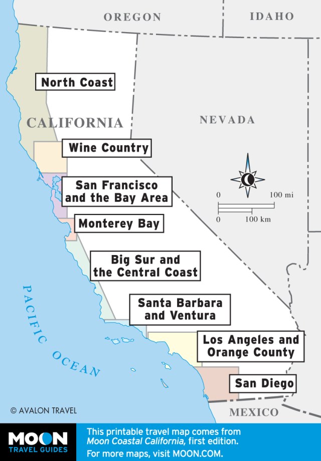 Map Of California Coastline Coastal California | Moon Travel Guides