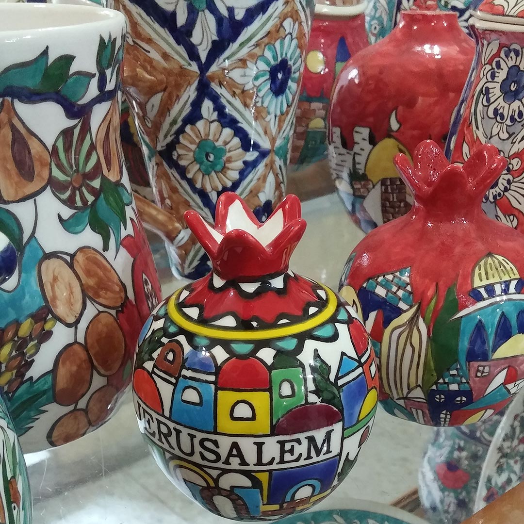 Colorful trinkets can be found in East Jerusalem. Photo © Genevieve Belmaker.