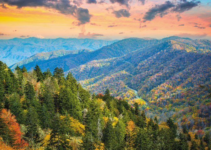 mountain pass in the Great Smoky Mountains