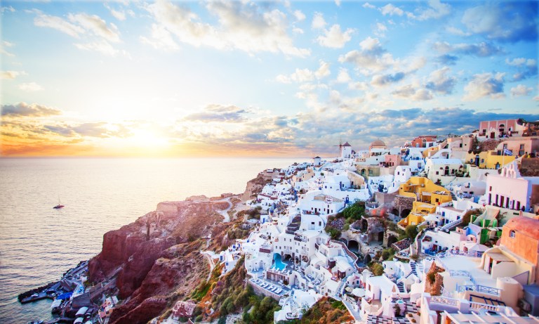 Oia Town in Santorini